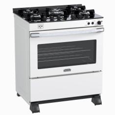 Fogao 5 Bocas Venax Gaudi Vetro Vitreo Branco Gas Glp