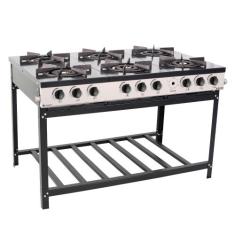 Fogão Industrial 6 Bocas Sem Forno Venâncio BR6B