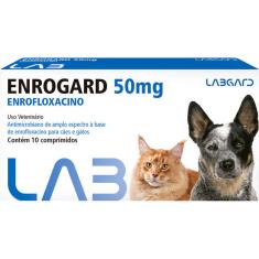 Antimicrobiano Labgard Enrogard 50 mg para Cães e Gatos até 20 Kg - 10 Comprimidos