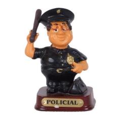 Boneco Profissional Policial Miniatura Decoração 8 Cm - Zona Livre