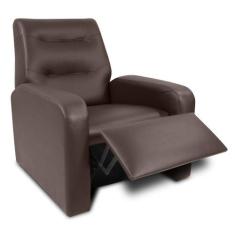 Poltrona Reclinável Classic Material Sintético 2 Posições Matrix, Marr