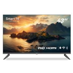 Smart TV HQ 43&quot; Full HD tela sem bordas Android 12 design Slim HQS43NKHM
