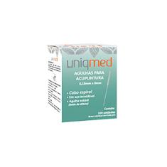 Agulha Para Acupuntura 0.18 X 8mm Uniqmed - 100 Unidades