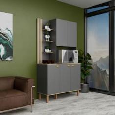 Cozinha Compacta Bartira Safira 108cm 5 Portas e 1 Gaveta