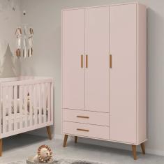 Guarda Roupa Infantil 3 Portas 2 Gavetas Isis Móveis Reller