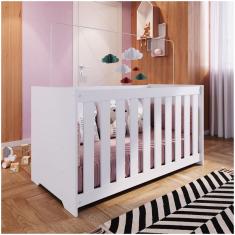 Berço Com Colchão Aconchego Completa Móveis Branco