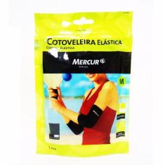 Cotoveleira Elástica Mercur Tamanho G, Anatômico, Preto, Tamanho: g