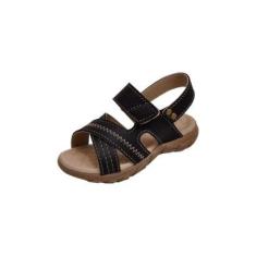 Sandália Papete Infantil Menino Tiras Fechamento Preta-Masculino