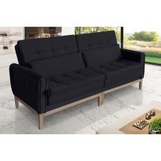Sofá Cama Rivieira 2.10m - Sofisticato, preto