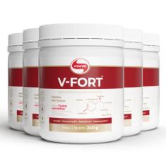 Kit 5 V-Fort Intenso Pré treino Vitafor 240g Frutas Vermelhas