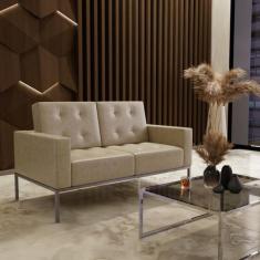 Sofá para Escritório e Recepção 3 Lugares material sintético Isis - Mo