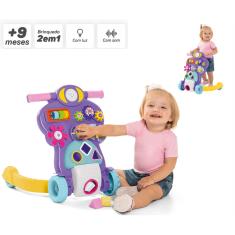 Andador Infantil Bebê Piloto Educativo 2 Em 1 Com Som E Luz - brinquedo Calesita TATETI