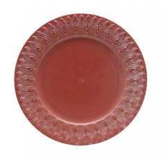 Sousplat Pétalas Vermelho 36 Cm  Plástico - Lyor