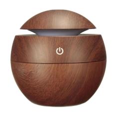 Umidificador Aromatizador Difusor Aromas Eletrico Madeira Usb Led 7 Cores Bolinha Escura