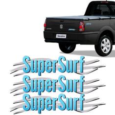 Kit 3 Adesivos Super Surf Saveiro Parati Gol 2003/2008 Azul - SPORTINO