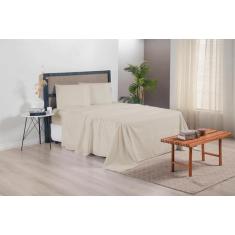 Jogo de Cama Casal Queen 4 Peças Ponto Palito Coleção Vesatile - Feira