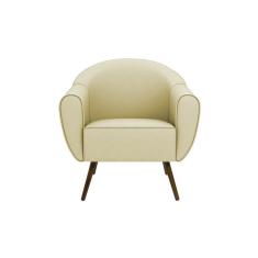 Poltrona Decorativa Sacha Corano Bege Claro