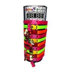 Tubo - Coleira Seda Neon Com Pingentes - Display Com 10 Unid - Nica pe