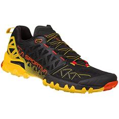 La Sportiva Bushido II GTX Trail Tênis de corrida masculino, Preto/Amarelo, 41