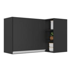 Armário de Cozinha Aéreo de Canto Veneza Multimóveis MP3742.898 Preto/