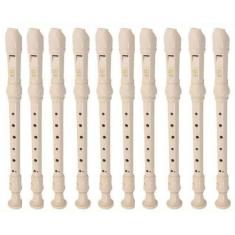 Flauta Doce Yamaha YRS24B Barroca Kit c/ 10 Flautas