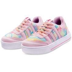 Tênis Infantil Menina Calce Fácil Feminino Conforto Gatatuya Colorido,