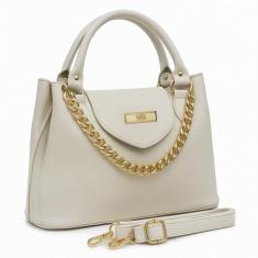 Bolsa Média Feminina Detalhes De Corrente Com Alça Transversal E Divis