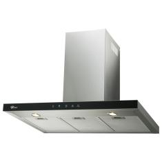 Coifa de Parede Fischer Infinity Touch 90cm Inox Escovado e Vidro Temperado Preto com Painel Digital 110V