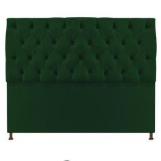 Cabeceira Sofia 195 cm King Size Suede Verde - Doce Sonho Móveis