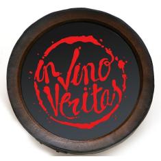 Quadro Decorativo Porta Rolhas Redondo In Vino - Grande