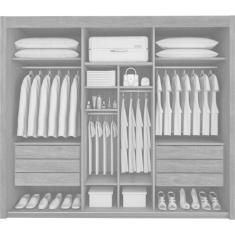 Guarda Roupa Casal com Espelho 3 Portas 6 Gavetas - Palissy - Móveis Bettio