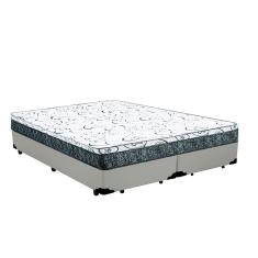 Cama Box Casal Bipartido Colchão Mola Bonnel Prime Coil Detroit + Box Sintético 64x138x188