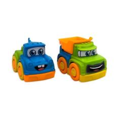2 Carrinhos Divertidos Happy Cars: Monta, Desmonta e Personaliza - Brinquedo Infantil Colorido e Criativo