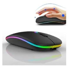 Mouse Optico S/ Fio Recarregável Led Rgb 2.4ghz Wirelles Usb - New, Pr