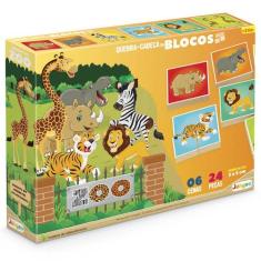 Quebra cabeca em blocos zoo junges, ., UN