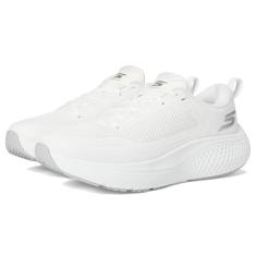 Skechers Tênis feminino Go Run Supersonic Max, Branco/Prata, 35
