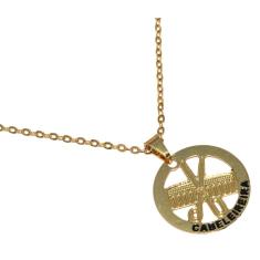 Colar Minha Profissão Cabeleireira Tesoura Folheado 18k