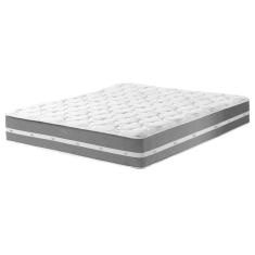 Cama Box Branco E Colchão Classic Preto Molas Ensacadas Queen