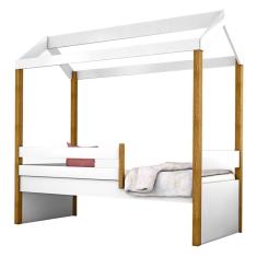 Cama Montessori Cabana Solteiro Com Colchão