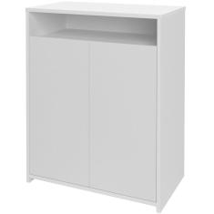 Balcão Multiuso Escritório Sala Cool A02 02 Portas Branco