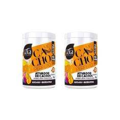 Ativador De Cachos Gota Dourada Argan E Querat 1000G-Kit/2Un