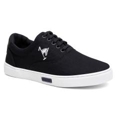 Tenis Masculino Sapatenis Polo Joy Confortavel Casual Preto
