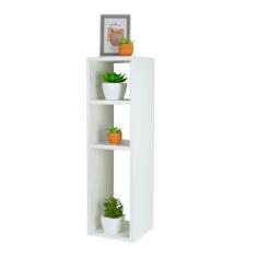 Mesa de Cabeceira com Nichos Branca Cama Solteiro Quarto Sala70cm