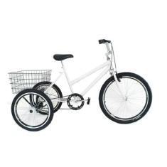 Bicicleta Triciclo Luxo Aro 26 Completo - Casa do Ciclista, Branco