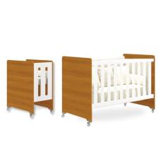 Berço 4 em 1 Estilo Clássico Evolution Branco Fosco com Savana