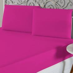 Jogo De Lençol Queen Malha 100% Algodão 3 Peças - Pink