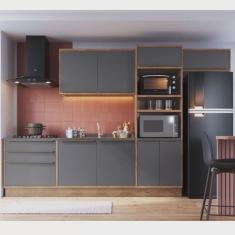 Cozinha Modulada Viena 5 Peças 2 Balcão de Cozinha 2 Armários Aéreos 1 Torre Quente