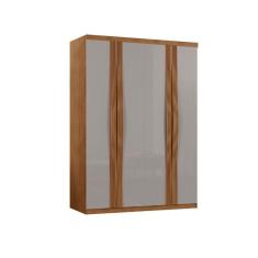 Guarda Roupa Solteiro Dunas Mdf 4 Portas E 2 Gavetas Moderna Naturalle/off White