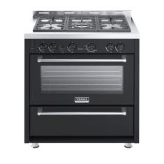Fogão 5 Bocas Venax Temis A Gás Mesa De Inox Preto