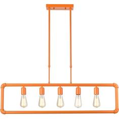 Pendente Hash Aço 5Xe27, Avant, 489520006, Orange